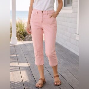 157 Ralph Lauren Pink Capri Pants Size 10 Green Tag Preppy Straight Leg Summer